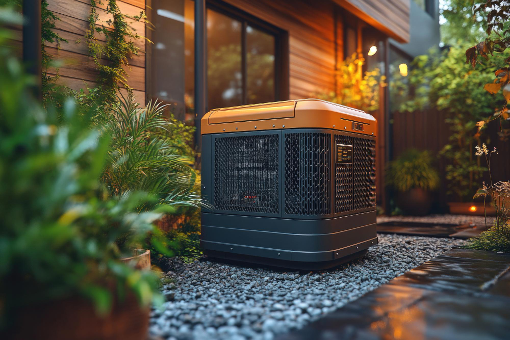 Whole home standby generator installation