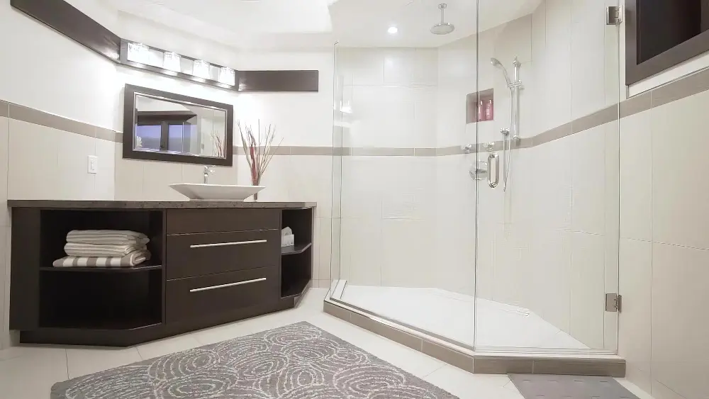 Completed bathroom remodeling project